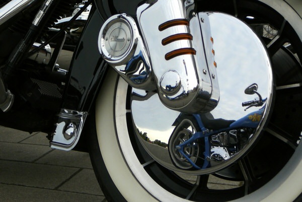 Verchromtes Motorrad