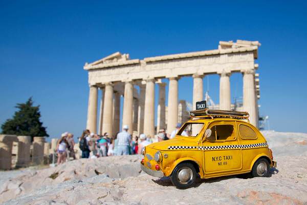 Taxi zur Akropolis, Athen, Griechenland