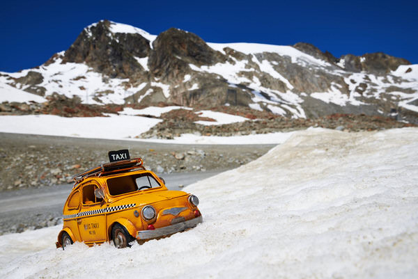 Taxi zum Tiefenbachgletscher, Sölden, Österreich