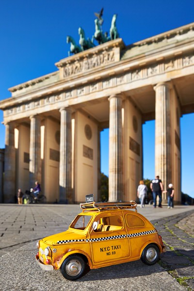 Taxi zum Brandenburger Tor, Berlin, Deutschland