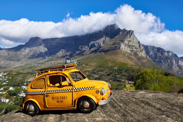 Taxi zum Tafelberg, Kapstadt, Südafrika