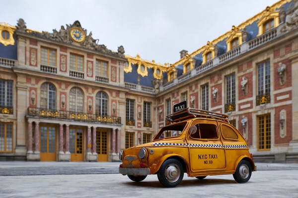 Taxi zum Schloss Versailles, Frankreich