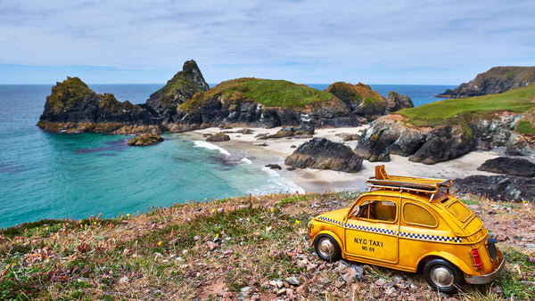 Taxi zur Kynance Cove, Cornwall, Großbritannien